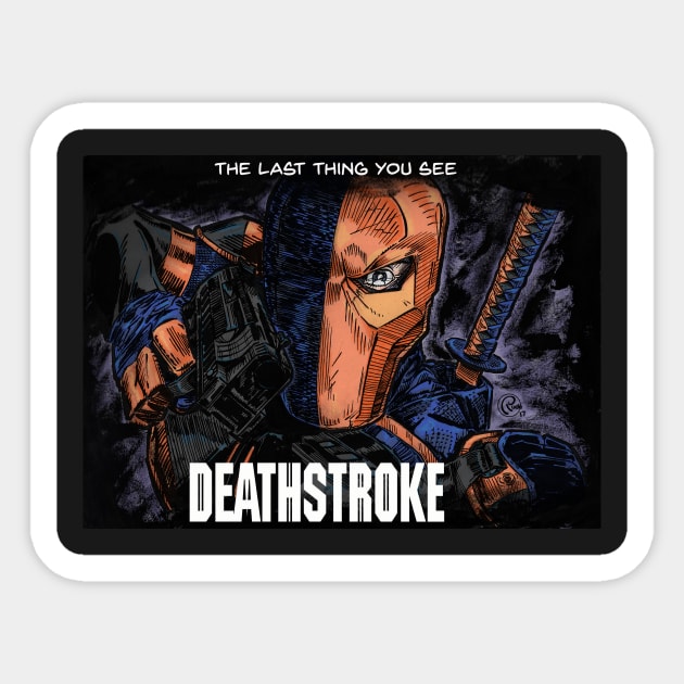 Deathstroke Sticker by Rudeman